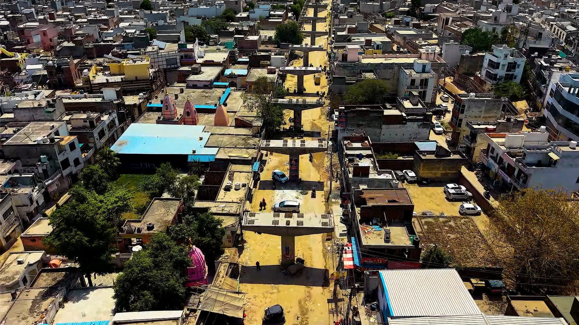 Public Works Department — Construction of Elevated Road — site view 1