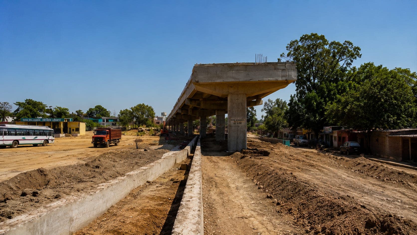 Public Works Department — Construction of Elevated Road — site view 4