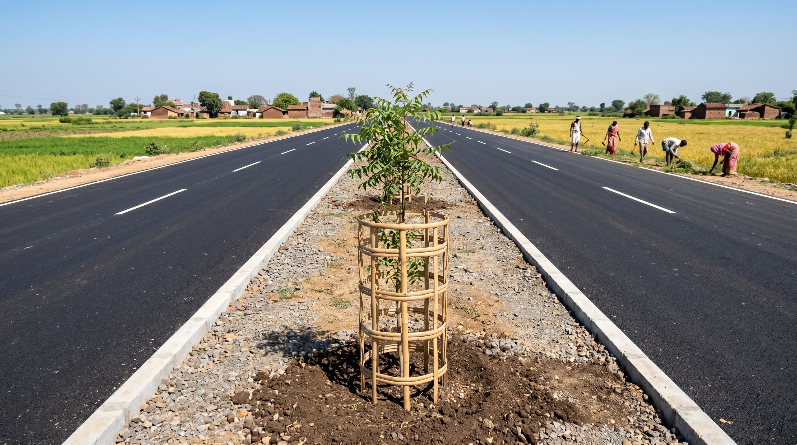 Madhya Pradesh Road Development Corporation — Widening & Reconstruction of District Road — site view 1